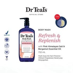 دكتور تيلز غسول الجسم بالملح من ابسوم - بينك هيمالايا، 710 مل