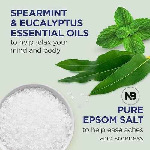 محلول ملح انجليزي للنقع من دكتور تيل للاسترخاء والتهدئة غني بالأوكالبتوس والنعناع، 1.36 كجم