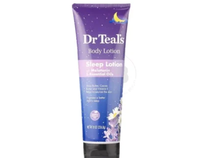 لوشن الجسم من دكتور تيل بالملح الإنجليزي النقي يوفر مزيجاً مثالياً للعناية بالبشرة والاسترخاء. يساعد الملح الإنجليزي النقي على تخفيف آلام العضلات. يعزز الميلاتونين من النوم بشكل أفضل.