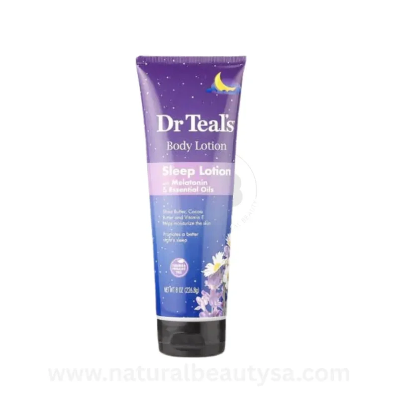 لوشن الجسم من دكتور تيل بالملح الإنجليزي النقي يوفر مزيجاً مثالياً للعناية بالبشرة والاسترخاء. يساعد الملح الإنجليزي النقي على تخفيف آلام العضلات. يعزز الميلاتونين من النوم بشكل أفضل.