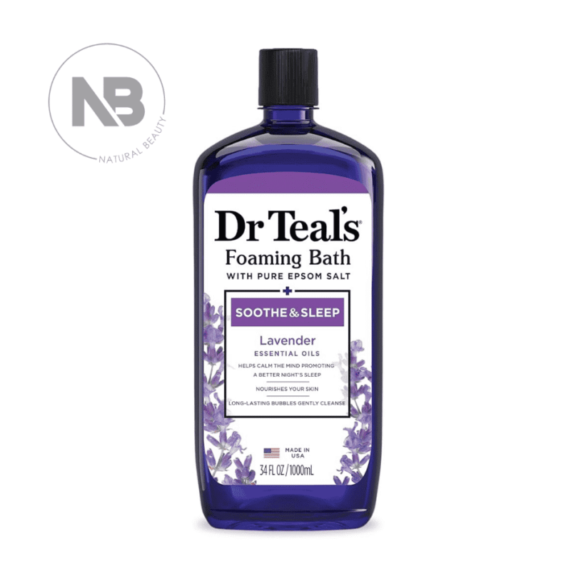 Dr Teals دكتور تيلز رغوه استحمام 1000 مل ملح إبسوم النقي سوث اند سليب باللافندر