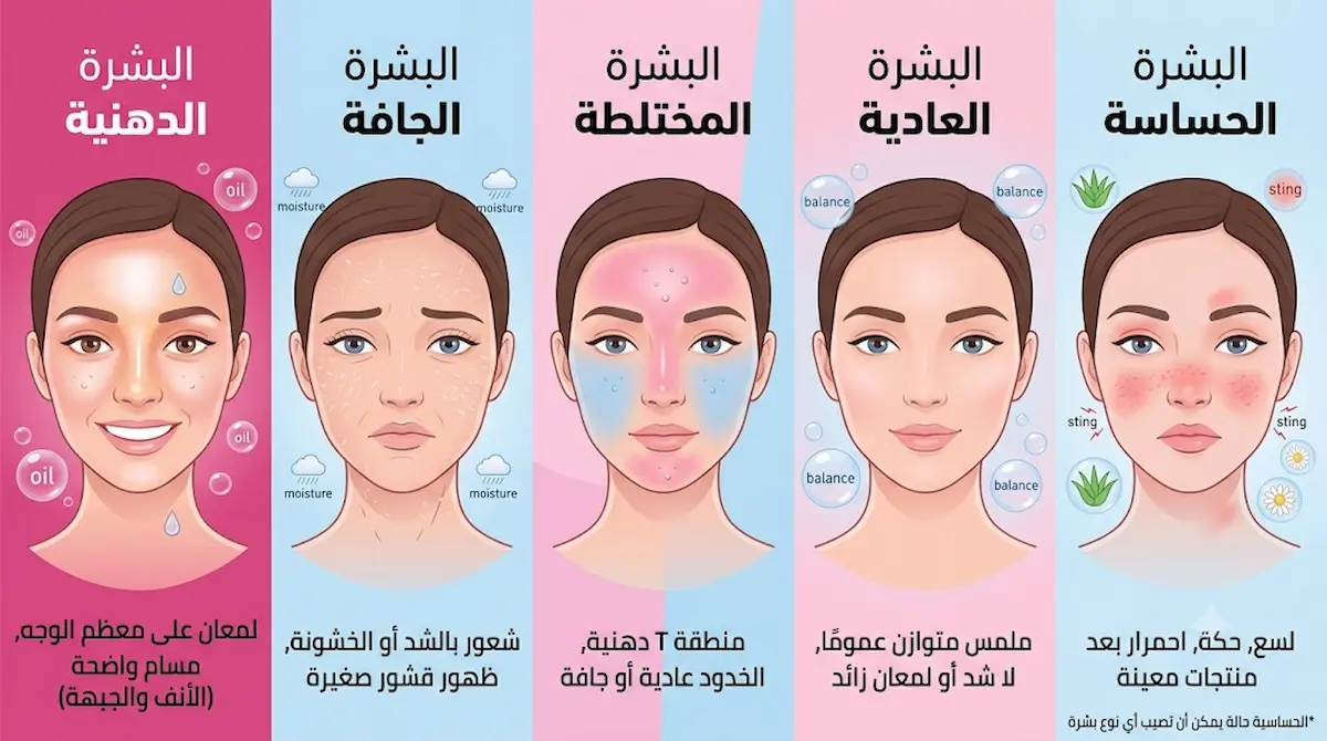 روتين العناية بالبشرة