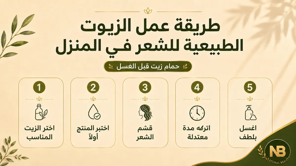 طريقة عمل الزيوت الطبيعية للشعر في المنزل