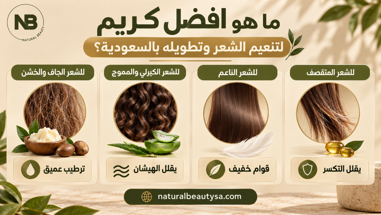 ما هو افضل كريم لتنعيم الشعر وتطويله بالسعودية؟